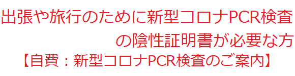 自費PCR検査